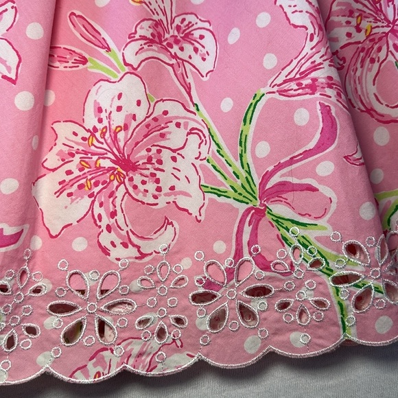 Lilly Pulitzer Ingrid Skirt in Pulitzers Prize, Pleated Eyelet Women’s Size 10 - Picture 3 of 12